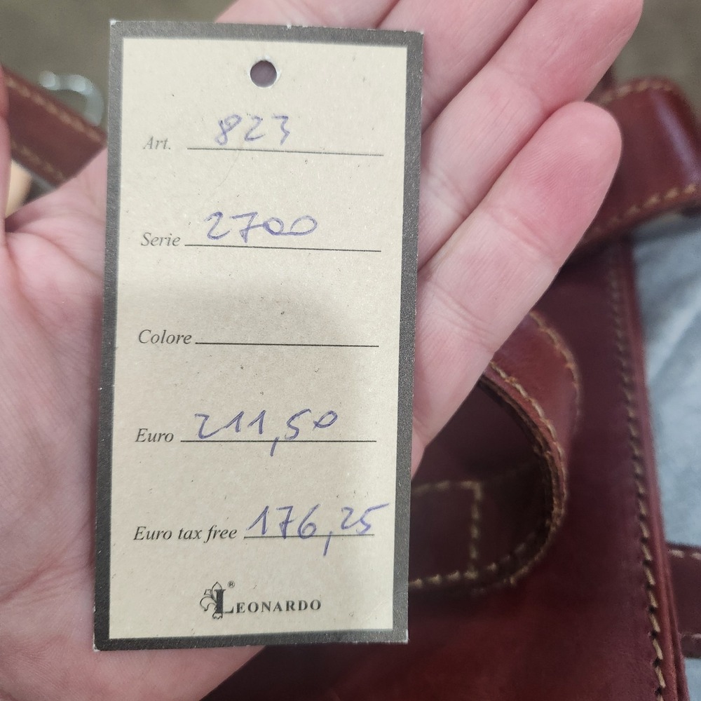 Leonardo Firenze Genuine Italian Leather Handbag Crossbody Italy - Picture 6 of 9